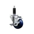 thumbnail image 1 of 3 Inch SS Solid Poly Swivel 1-1/8 Inch Expanding Stem Caster with Brake SCC, 1 of 2