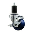 thumbnail image 1 of 3 Inch SS Solid Poly Swivel 1-3/4 Inch Expanding Stem Caster with Brake SCC, 1 of 2