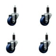 thumbnail image 1 of 3 Inch Solid Poly Wheel Swivel 1-1/8 Inch Expanding Stem Caster Set SCC, 1 of 2
