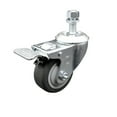 thumbnail image 1 of 3 Inch SS Thermoplastic Rubber 12mm Threaded Stem Caster Total Lock Brake, 1 of 2
