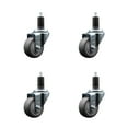 thumbnail image 1 of 3 Inch SS Thermo Rubber Wheel Swivel 1-1/4 Inch Expanding Stem Caster Set, 1 of 2
