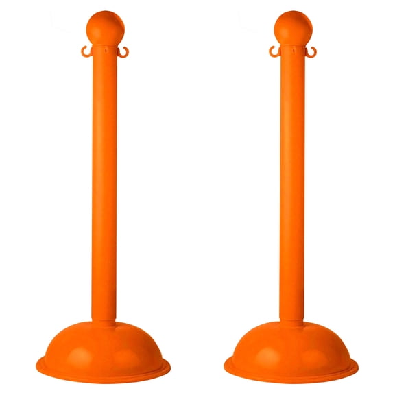 3 Inch Safety Orange Heavy Duty Stanchion (2 Pk)