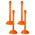 thumbnail image 1 of 3 Inch Safety Orange Heavy Duty Stanchion (4 Pk), 1 of 9