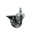thumbnail image 1 of 3 Inch Semi Steel ½ Inch Threaded Stem Caster with Brake, 1 of 2