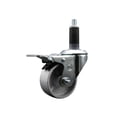 thumbnail image 1 of 3 Inch Semi Steel Swivel 1-1/8 Inch Expanding Stem Caster Total Lock Brake SCC, 1 of 2