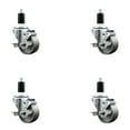 thumbnail image 1 of 3 Inch Semi Steel Swivel 1-3/8 Inch Expanding Stem Caster Set with Brake SCC, 1 of 2