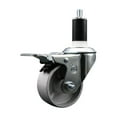 thumbnail image 1 of 3 Inch Semi Steel Swivel 1-3/8 Inch Expanding Stem Caster Total Lock Brake SCC, 1 of 2