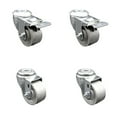 thumbnail image 1 of 3 Inch Semi Steel Swivel Bolt Hole Caster Set with 2 Total Lock Brake SCC, 1 of 2