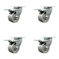 thumbnail image 1 of 3 Inch Semi Steel Swivel Top Plate Caster Set with Total Lock Brake SCC, 1 of 2