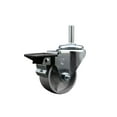 thumbnail image 1 of 3 Inch Semi Steel Wheel Swivel 3/4 Inch Threaded Stem Caster with Brake SCC, 1 of 2