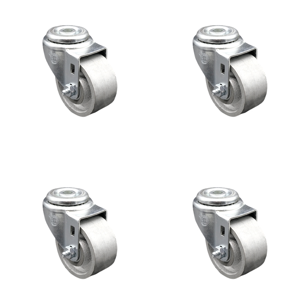 3 Inch Semi Steel Wheel Swivel Bolt Hole Caster Set Service Caster Brand