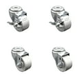 thumbnail image 1 of 3 Inch Semi Steel Wheel Swivel Bolt Hole Caster Set with 2 Brake Service Caster, 1 of 2