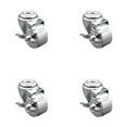 thumbnail image 1 of 3 Inch Semi Steel Wheel Swivel Bolt Hole Caster Set with Brake Service Caster, 1 of 2
