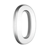 3 Inch Silver Modern House Numbers - Self-Adhesive Mailbox Numbers 0-9, Metal Street Door Address Numbers, Easy-Install Indoor Outdoor Sign Numbers