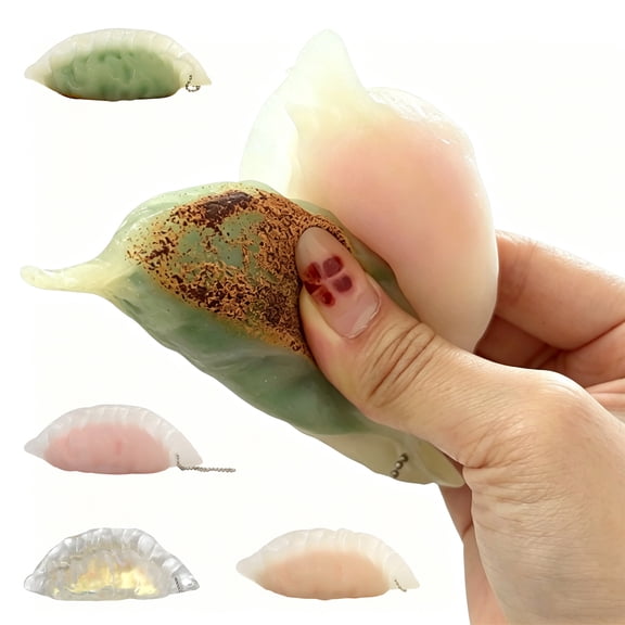 3-Inch Slow Rising Green Dumpling Squishy, Taba Squishy Squeeze, ASMR Stress Relief Ball, ADHD Autism Calming Tools, Great Goodie Bag Fillers