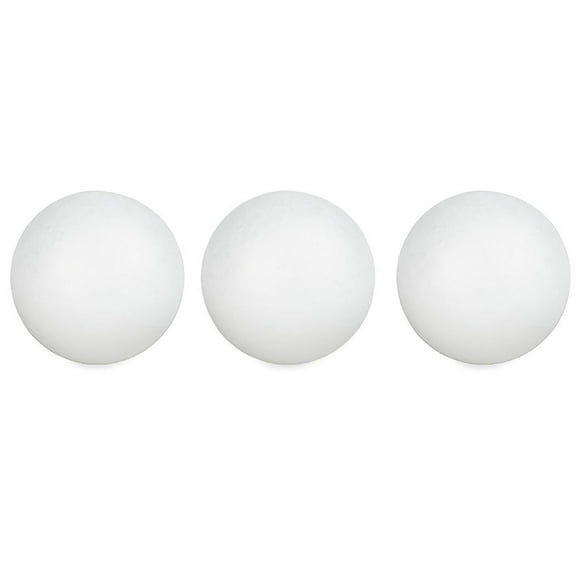 3 Inch Smooth Foam Balls - Great for Arts and Craft & DIY Christmas Décor - 6 Balls