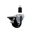 thumbnail image 1 of 3 Inch Soft Rubber Swivel 1-1/2 Inch Expanding Stem Caster with Brake SCC, 1 of 2