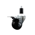 thumbnail image 1 of 3 Inch Soft Rubber Swivel 1-3/8 Inch Expanding Stem Caster Total Lock Brake SCC, 1 of 2