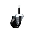 thumbnail image 1 of 3 Inch Soft Rubber Wheel Swivel 3/4 Inch Expanding Stem Caster SCC, 1 of 2