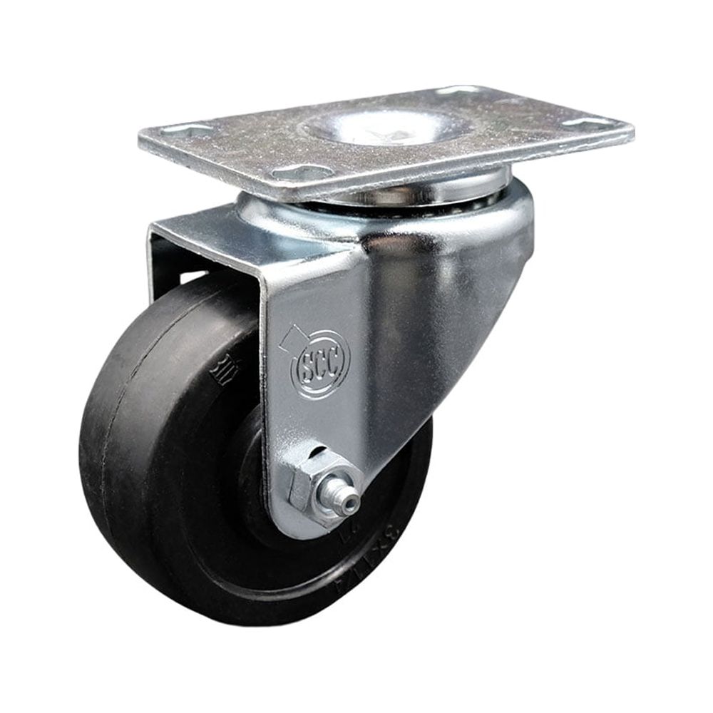 3 Inch Soft Rubber Wheel Swivel Top Plate Caster Service Caster Brand