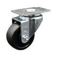 thumbnail image 1 of 3 Inch Soft Rubber Wheel Swivel Top Plate Caster Service Caster Brand, 1 of 2