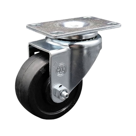 3 Inch Soft Rubber Wheel Swivel Top Plate Caster Service Caster Brand