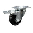 thumbnail image 1 of 3 Inch Soft Rubber Wheel Swivel Top Plate Caster with Total Lock Brake SCC, 1 of 2