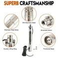 thumbnail image 1 of 3-Inch Solar Bore Pump, 48V 750W, MPPT Screw, Submersible, Max Head 140M, Deep Well, 1 of 10