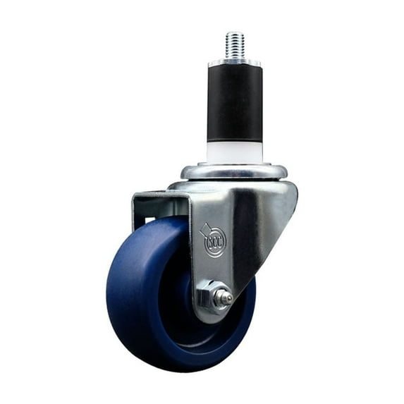 3 Inch Solid Poly Wheel Swivel 1-1/2 Inch Expanding Stem Caster SCC