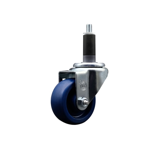 3 Inch Solid Poly Wheel Swivel 1-1/8 Inch Expanding Stem Caster SCC