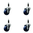 thumbnail image 1 of 3 Inch Solid Poly Wheel Swivel 7/8 Inch Expanding Stem Caster Set SCC, 1 of 2