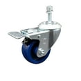 thumbnail image 1 of 3 Inch Solid Polyurethane Swivel 10mm Stem Caster with Total Lock Brake SCC, 1 of 2