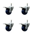 thumbnail image 1 of 3 Inch Solid Polyurethane Swivel 7/16 Inch Stem Caster Set with Total Lock Brake, 1 of 2