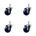 thumbnail image 1 of 3 Inch Solid Polyurethane Wheel Swivel 7/16 Inch Grip Ring Stem Caster Set SCC, 1 of 2