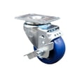 thumbnail image 1 of 3 Inch Solid Polyurethane Wheel Swivel Top Plate Caster with Brake SCC, 1 of 2