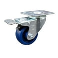 thumbnail image 1 of 3 Inch Solid Polyurethane Wheel Swivel Top Plate Caster with Total Lock Brake, 1 of 2