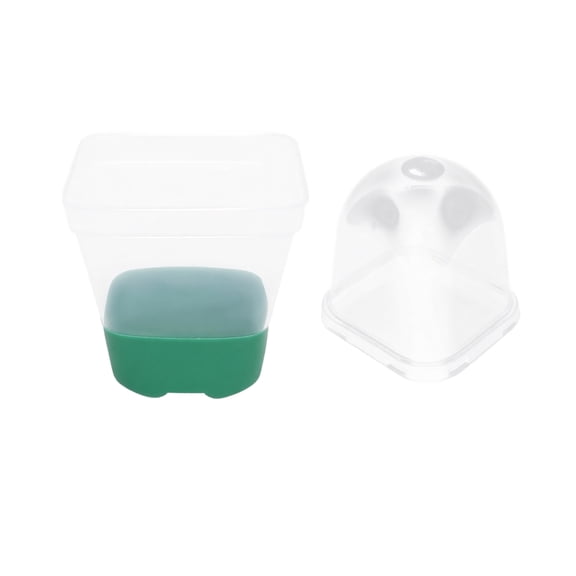 3 Inch Square Clear Plastic Seedling Cup, Transparent Plant Pot for Seed Germination, Perfect for Indoor Herb Garden, Spring Planting and Easter Decorations, 6 Pack