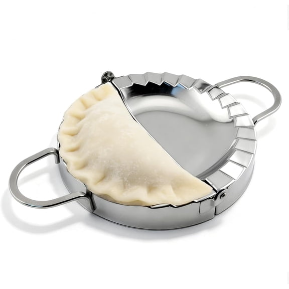 3-Inch Stainless Steel Empanada Press & Dumpling Maker, 2-in-1 Dough Cutter and Mold for Empanadas, Pierogi, Ravioli ( )