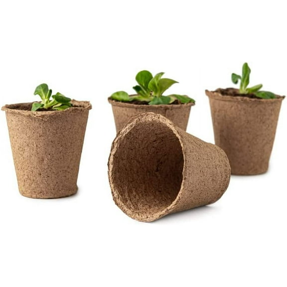3 Inch Starter Pots - 20 Pack of Biodegradable Containers - Herbs, Trees, Vegetables, Bonsai, Fruit Seedling Starter Pots