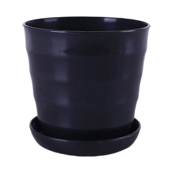 3 Inch Succulent Planter – Modern Indoor Flower Pot Flowerpots with Dish for Cactus & Bonsai (Black)