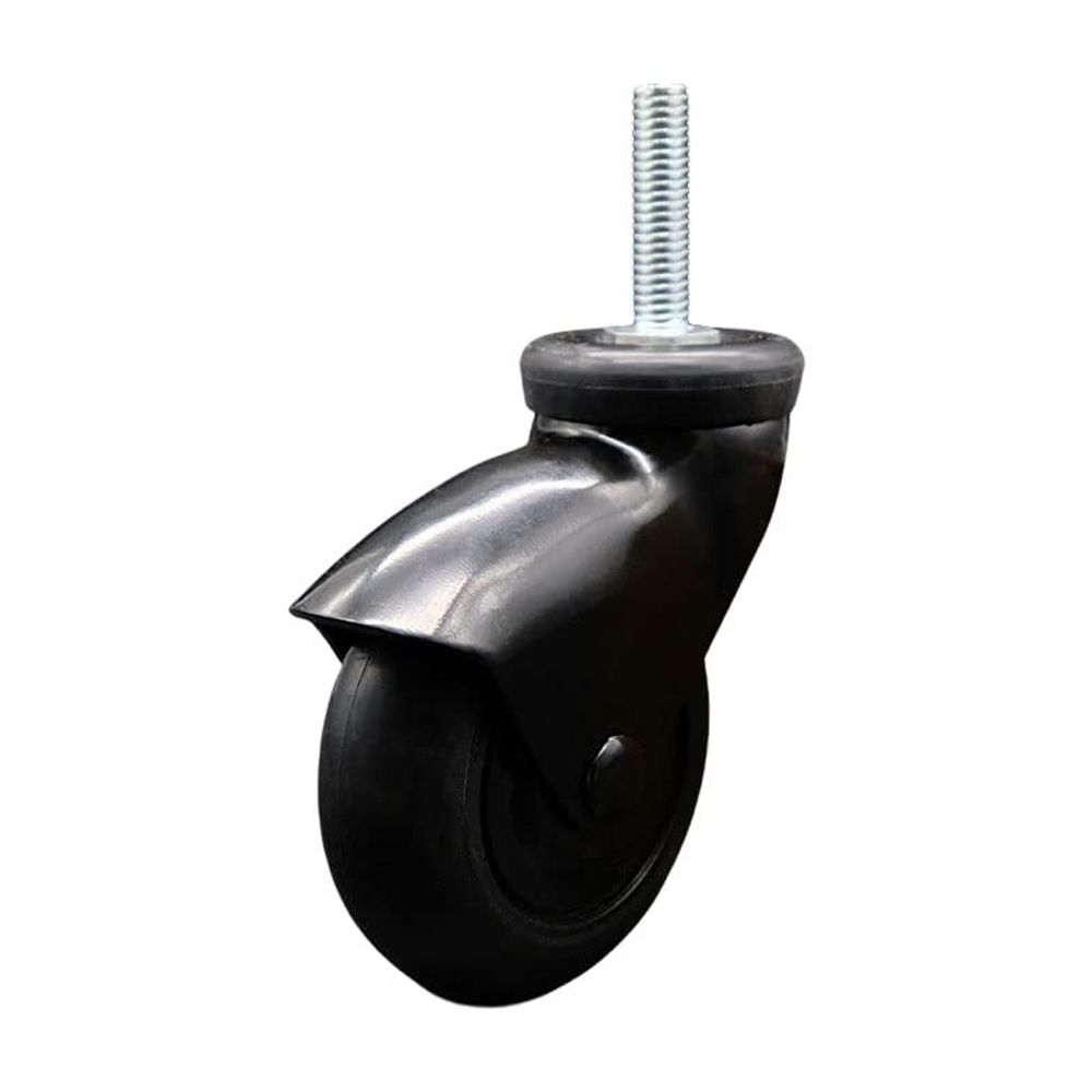 3 Inch Swivel Caster Wheels For Furniture Black Hooded Neoprene