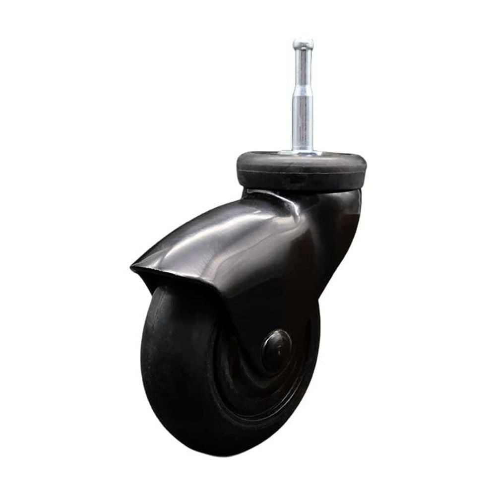 3 Inch Swivel Caster Wheels For Furniture Black Hooded Neoprene