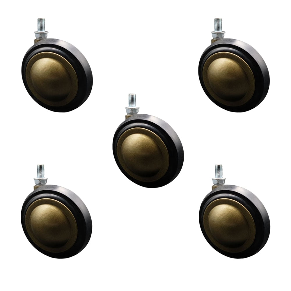 3 Inch Swivel Metal with Soft Rubber Tread Ball Caster Wheels for