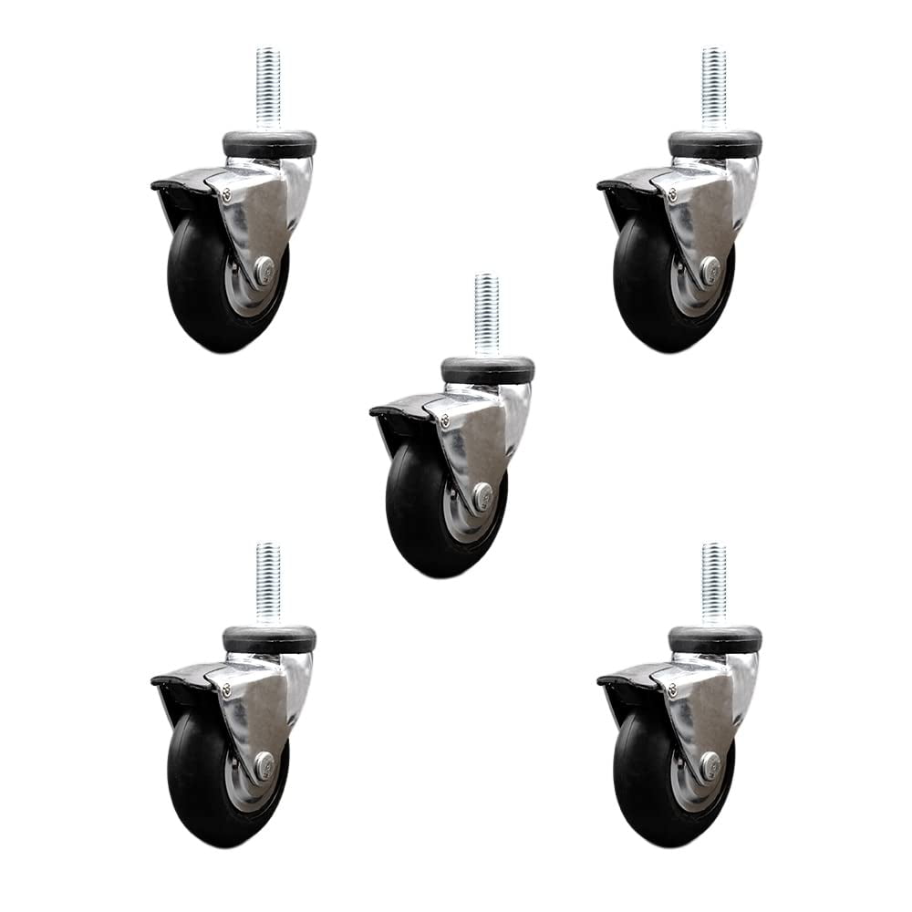 3 Inch Swivel Wheels For Furniture Bright Chrome Hooded Neoprene