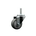 thumbnail image 1 of 3 Inch Thermo  Rubber Wheel Swivel 3/4 Inch Threaded Stem Caster Service Caster, 1 of 2