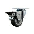 thumbnail image 1 of 3 Inch Thermo Rubber Wheel Swivel Top Plate Caster with Posi Brake SCC, 1 of 2