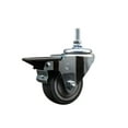 thumbnail image 1 of 3 Inch Thermoplastic Rubber 3/8 Inch Threaded Stem Caster with Brake, 1 of 2