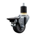thumbnail image 1 of 3 Inch Thermoplastic Rubber Swivel 1-7/8 Inch Expanding Stem Caster with Brake, 1 of 2
