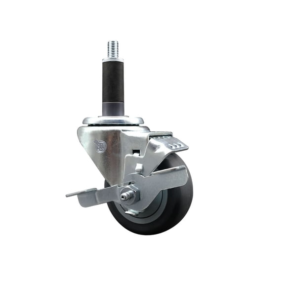 3 Inch Thermoplastic Rubber Swivel 1 Inch Expanding Stem Caster with Brake SCC