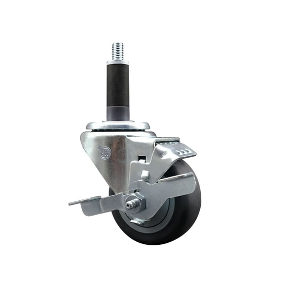 3 Inch Thermoplastic Rubber Swivel 1 Inch Expanding Stem Caster with Brake SCC